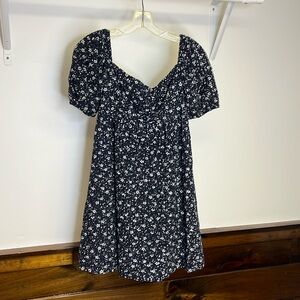 Anthropologie Maeve Blue Floral‎ Eyelet Lace Dress- 6